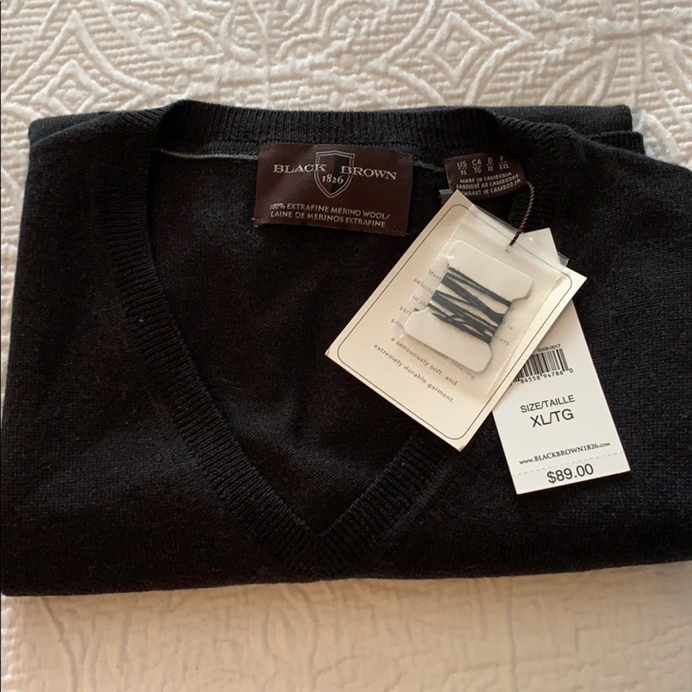 Black Brown sweater vest